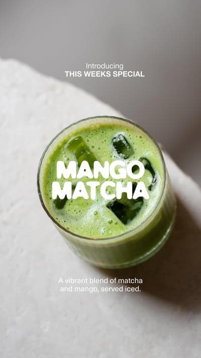 Mango Matcha Iced Latte Special Promotion