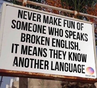 Inspirational Sign on Language and Empathy