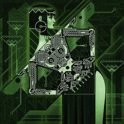 Cybernetic Egyptian Queen Illustration
