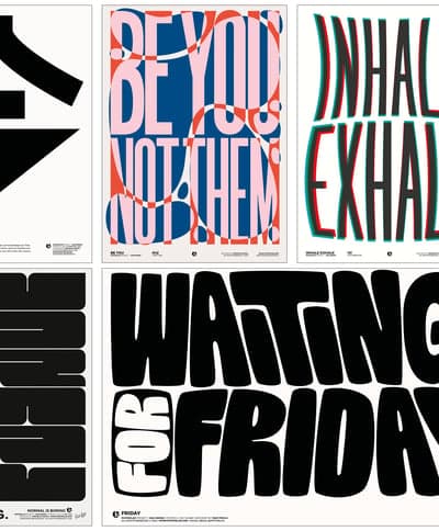 Bold Contemporary Typographic Poster Series
