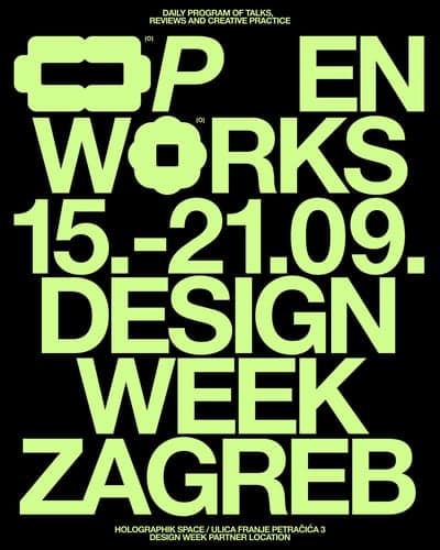 Design Week Zagreb Open Works Event Poster