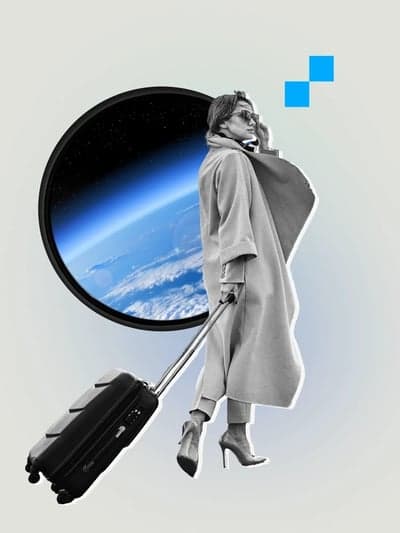 Surreal Space Traveler Collage