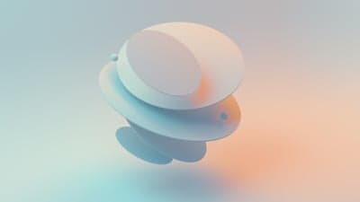 Abstract Pastel 3D Ellipsoid Composition