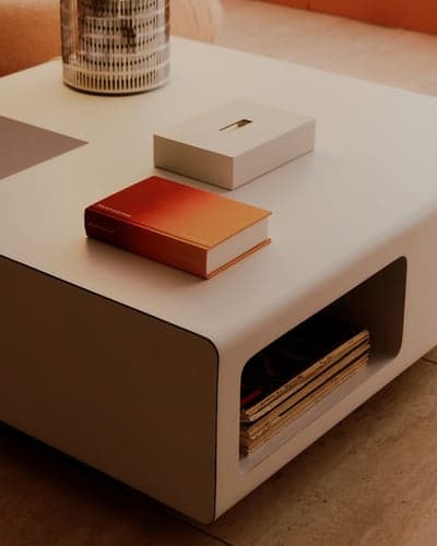 Minimalist Modern Coffee Table with Gradient Book