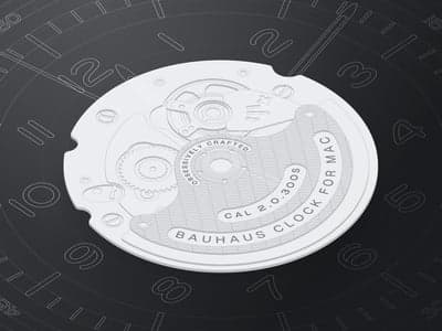 Bauhaus Clock for Mac Watch Movement Design