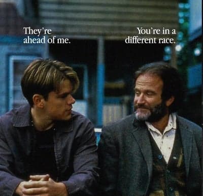 Good Will Hunting Scene with Inspirational Quote