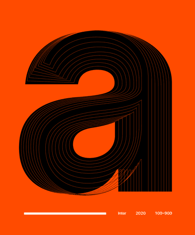 Inter Typography Poster with Stylized Letter A