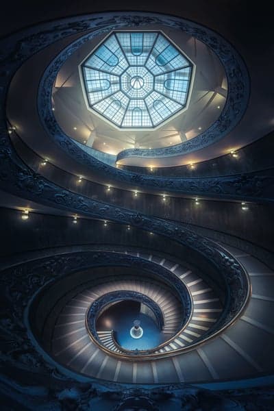 The Grand Spiral of the Bramante Staircase