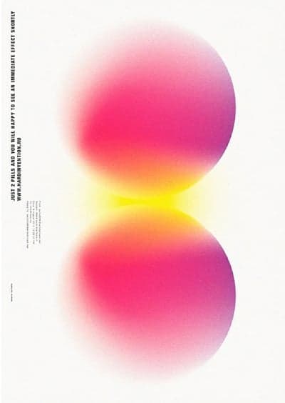 Abstract Gradient Spheres Graphic Poster