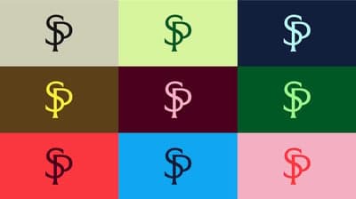 Intertwined SP Monogram Pop Art Grid