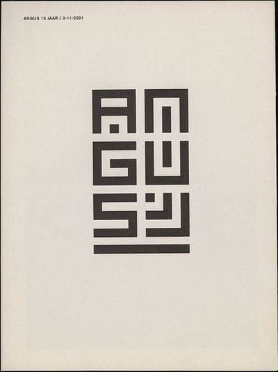 Angus 15 Jaar Minimalist Geometric Poster