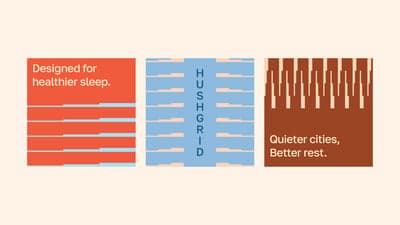 Hushgrid Minimalist Graphic Design Trio