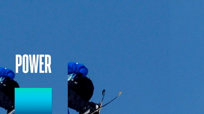 Power Skiing Action Graphic