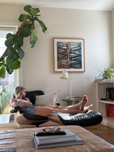 Relaxing in a Mid-Century Modern Living Room