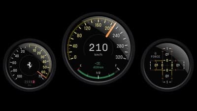 Ferrari Digital Dashboard Gauges