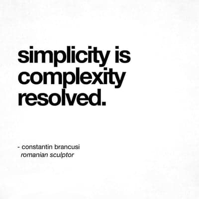 Constantin Brancusi Simplicity Quote Minimalist Graphic