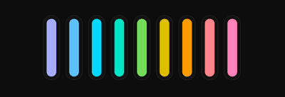 Vibrant Rainbow Pill Bar Sequence