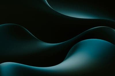 Teal Fluid Wave Abstract Background