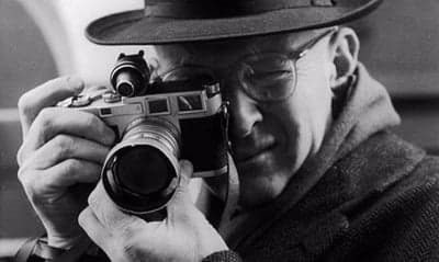 Henri Cartier-Bresson with His Iconic Leica Camera