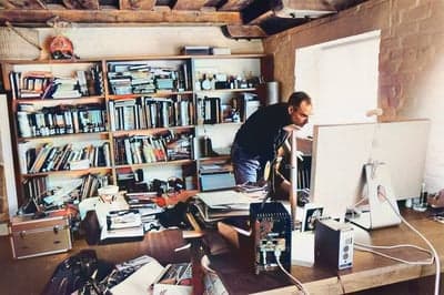 Creative Chaos in a Rustic Home Office