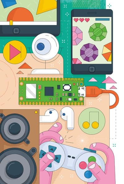 Vibrant Tech and Gaming Flat Illustration