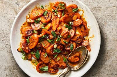 Roasted Carrots with Fresh Herbs and Scallions