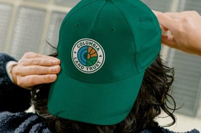 Columbia Land Trust Branded Green Baseball Cap