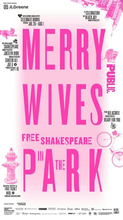 Merry Wives Free Shakespeare in the Park Poster