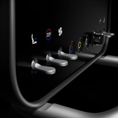 Futuristic Minimalist Vehicle Control Panel