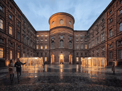 Palazzo Carignano Courtyard at Twilight