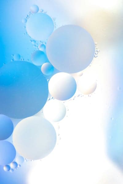 Abstract Blue and White Fluid Spheres