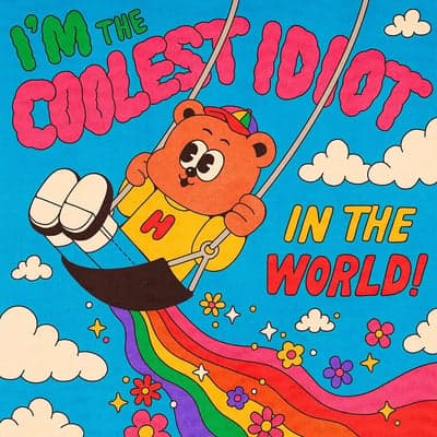 Coolest Idiot Retro Cartoon Bear Illustration