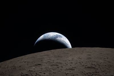 Earthrise over the Lunar Horizon