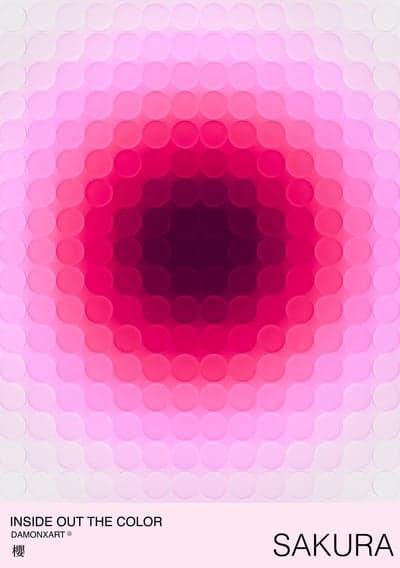 Sakura Radial Color Gradient Art