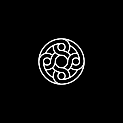 Minimalist Geometric Circular Knot Logo