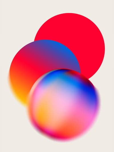Vibrant Gradient Spheres Composition