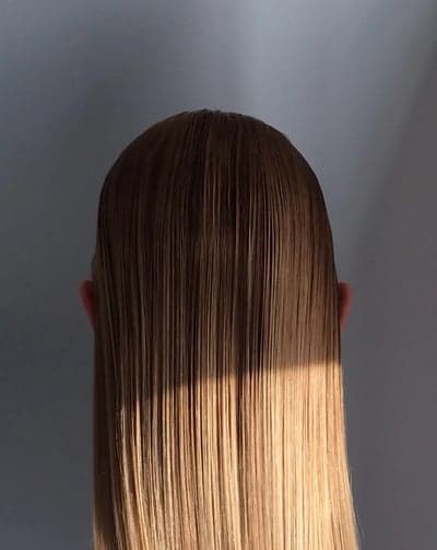 Sleek Straight Hair with Dramatic Shadow
