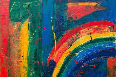 Vibrant Abstract Rainbow Expressionism