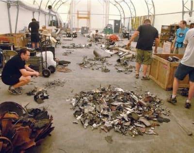 Forensic Sorting of Wreckage in a Hangar