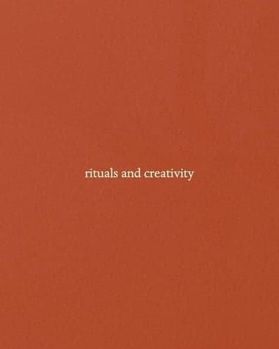 Rituals and Creativity Minimalist Graphic