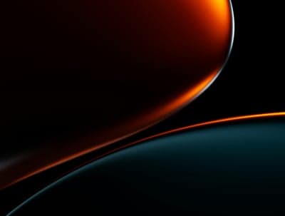 Abstract Fluid Curves in Amber and Teal