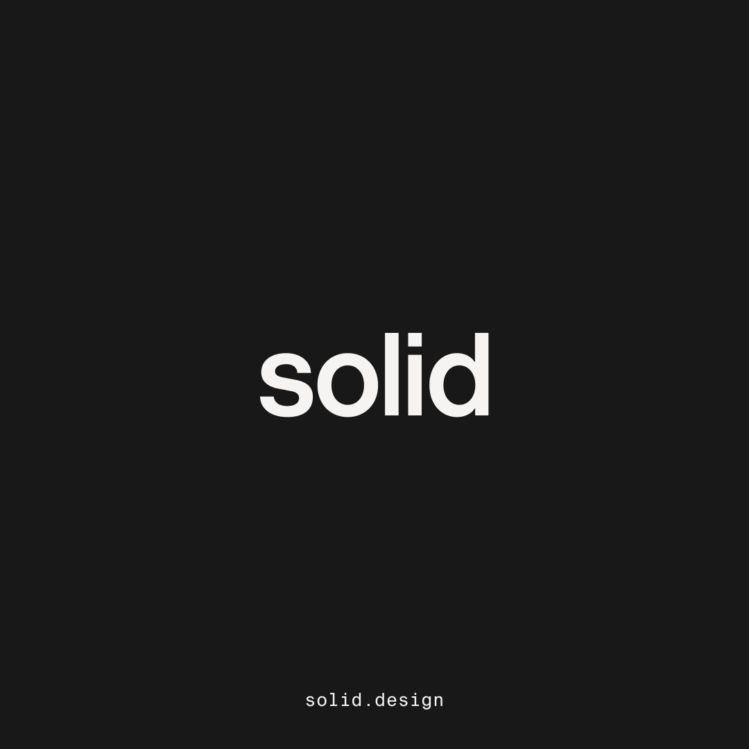 Solid Design Minimalist Typographic Logo