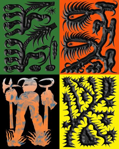 Four-Panel Surreal Graphic Illustrations