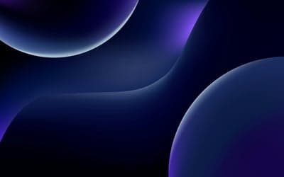 Abstract Fluid Spheres in Deep Blue and Purple