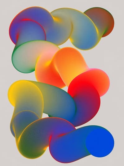 Fluid Rainbow Serpentine 3D Abstract