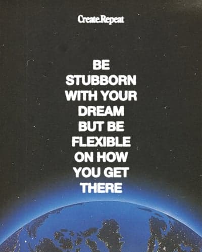 Motivational Space Poster: Be Stubborn With Your Dream
