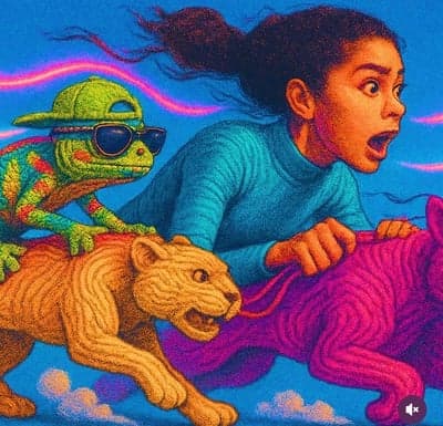 Vibrant Stippled Fantasy Race
