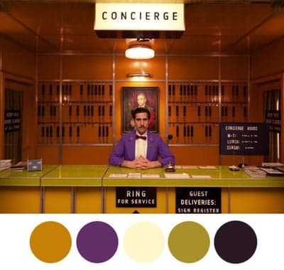 Wes Anderson Style Concierge Desk and Palette
