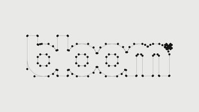Bloom Wireframe Typography Design
