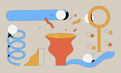 Abstract Geometric Playground Illustration